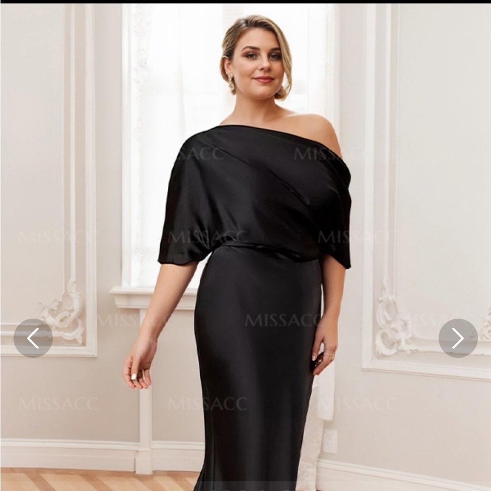 Satin evening gown